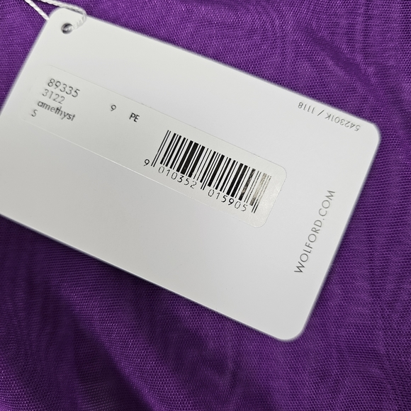 NEW Wolford Ladies Transparent Soft Tulle Yoon Beach Cover Up In Amethyst Size M - Picture 14 of 16